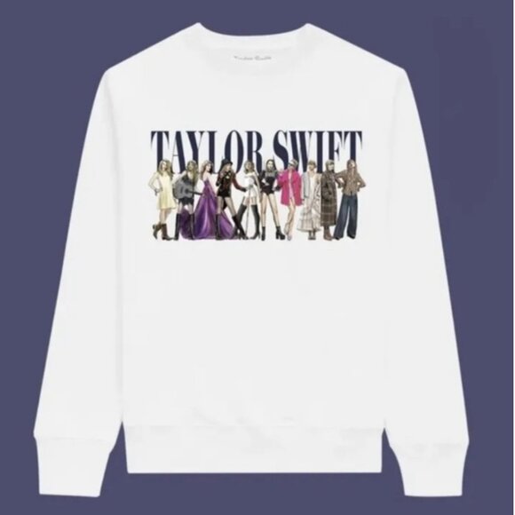 Taylor Swift Eras Tour Midnights White Crewneck Sweatshirt, Size‎ Medium, NWOT - Picture 2 of 10
